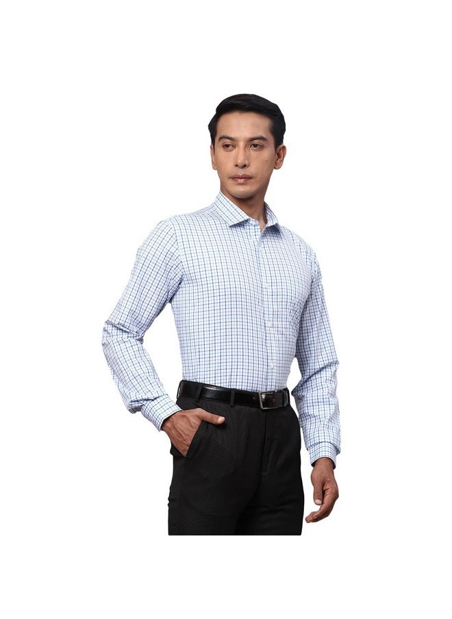 Park Avenue PARK AVENUE Men's Slim Shirt (PMSX17117-B4_Blue  - Image 2