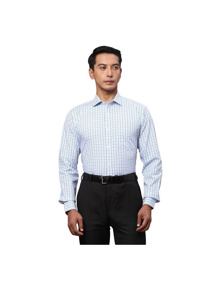 Park Avenue PARK AVENUE Men's Slim Shirt (PMSX17117-B4_Blue  - Image 1