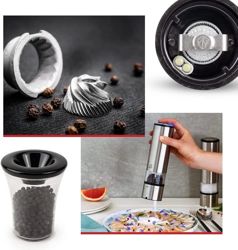 Peugeot Elis Sense Electric Pepper Mill with U Select Mechanism - 20cm, Stainless Steel - Image 4