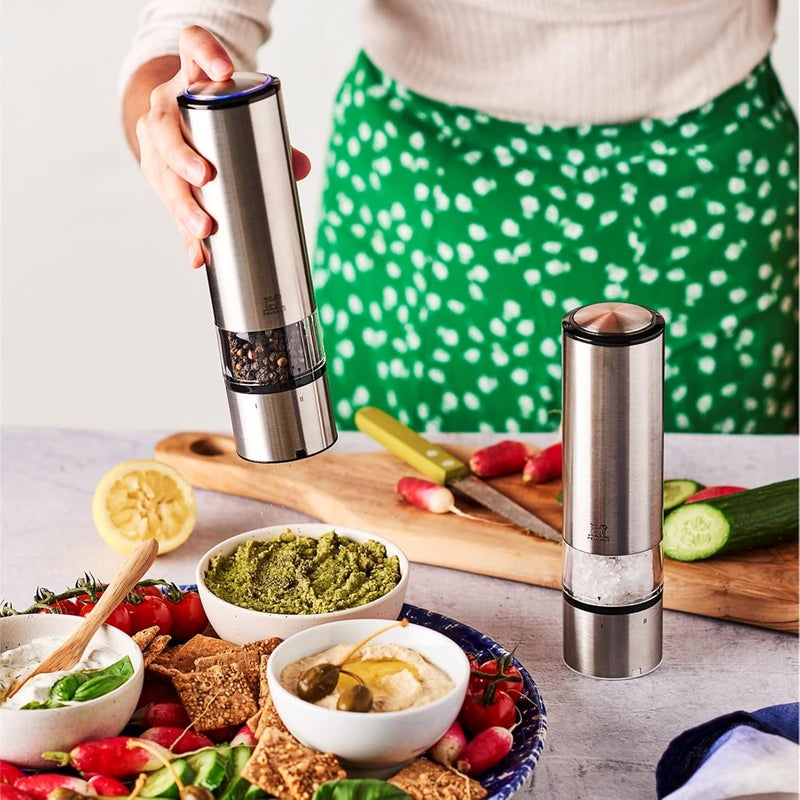 Peugeot Elis Sense Electric Pepper Mill with U Select Mechanism - 20cm, Stainless Steel - Image 2