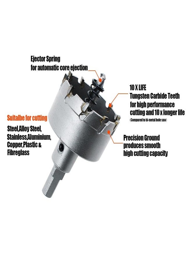 AUTOTOOLHOME مجموعة مثقاب منشار ثقب معدني من AUTOTOOLHOME مقاس 2 بوصة (50 مم) بأسنان من الكربيد وطرف من نوع TCT للخشب المعدني السميك - Image 3