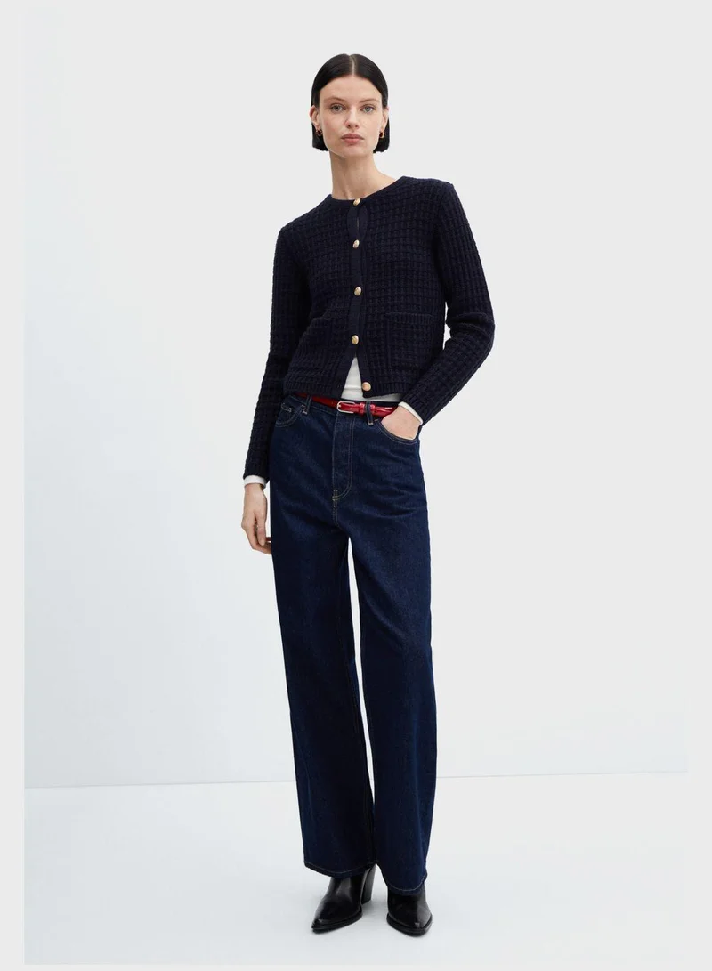 MANGO Pocket Detail Cardigan