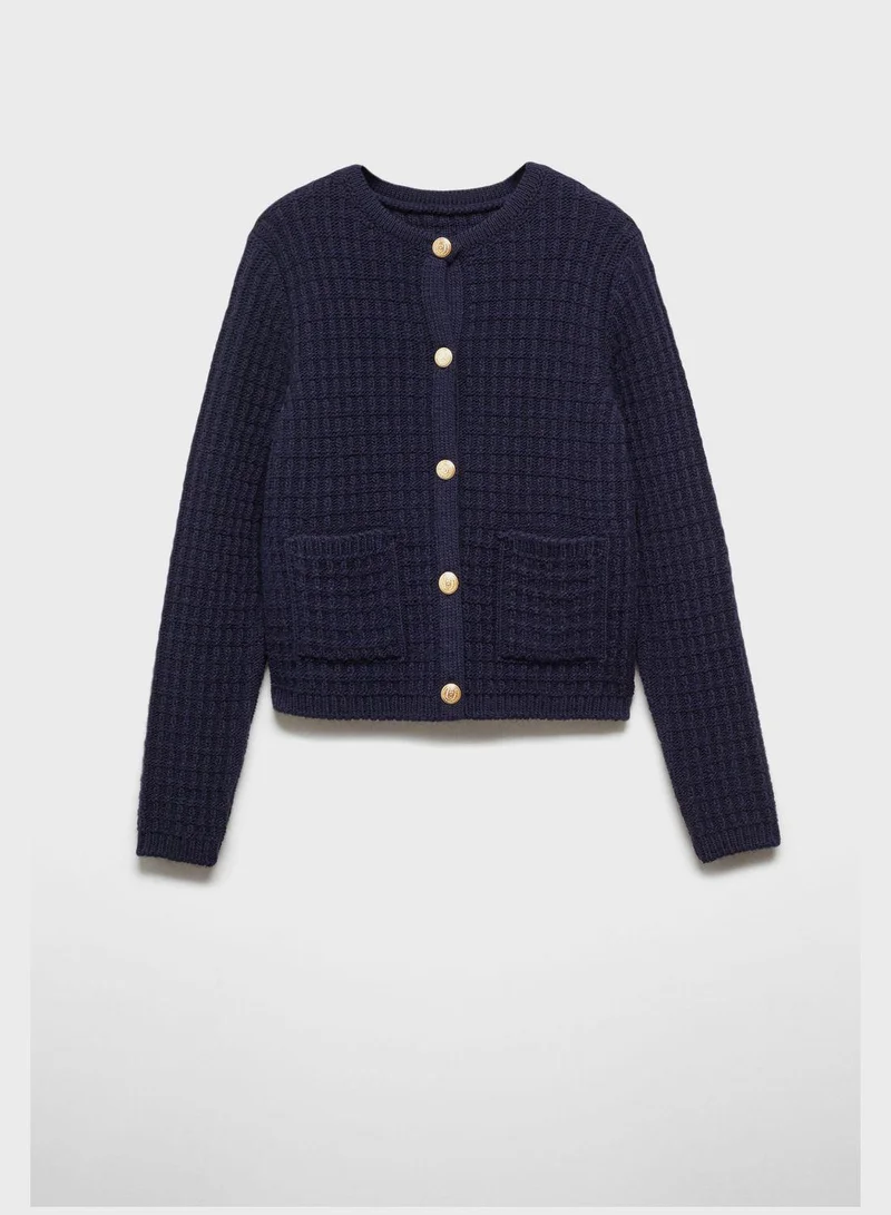 MANGO Pocket Detail Cardigan