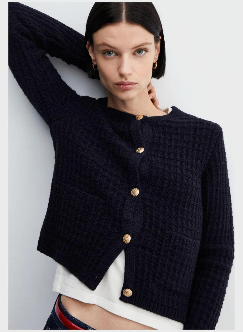 MANGO Pocket Detail Cardigan