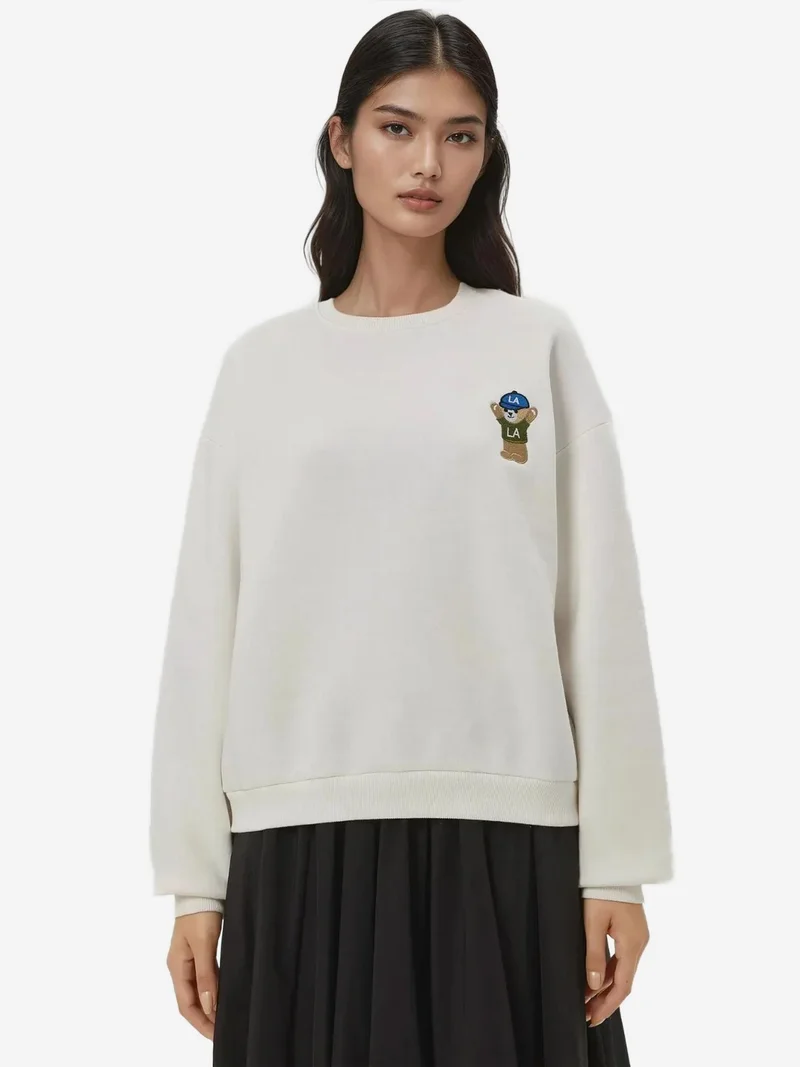 HICCUP Embroidered Cotton Sweatshirt