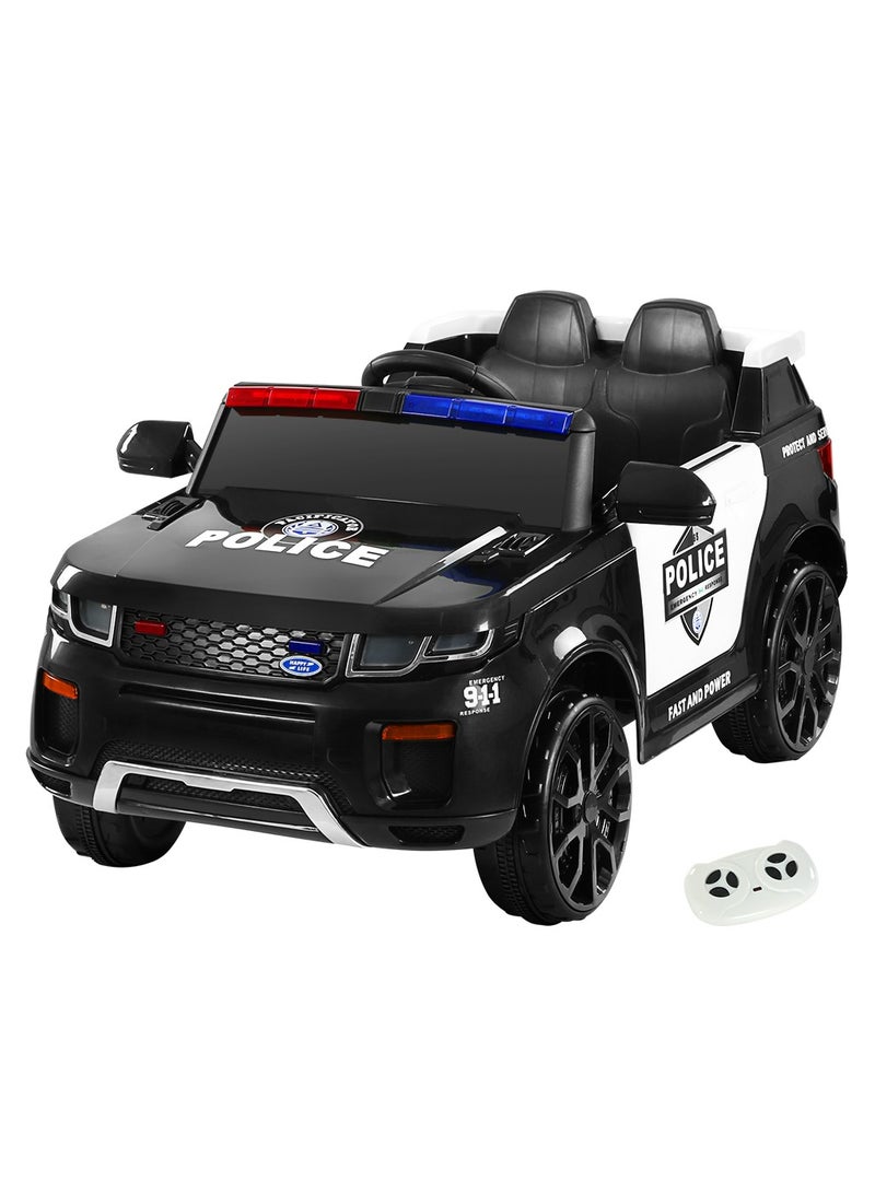 Amsham Toys Baby Love Kids Electric Police Car - Black (12V)  - Image 1