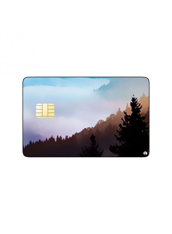 RKN PRINTED BANK CARD STICKER Beautiful Nature View Drawing - Image 1