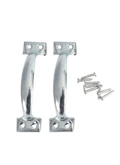 LAWAZIM Modern Stainless Steel Door Handle Set - Sleek Modern Easy-to-Install Screw on 4inch Pull Handles for Interior and Exterior Doors Gates Cupboards Furniture and Cabinets - Pack of 2  - Image 1