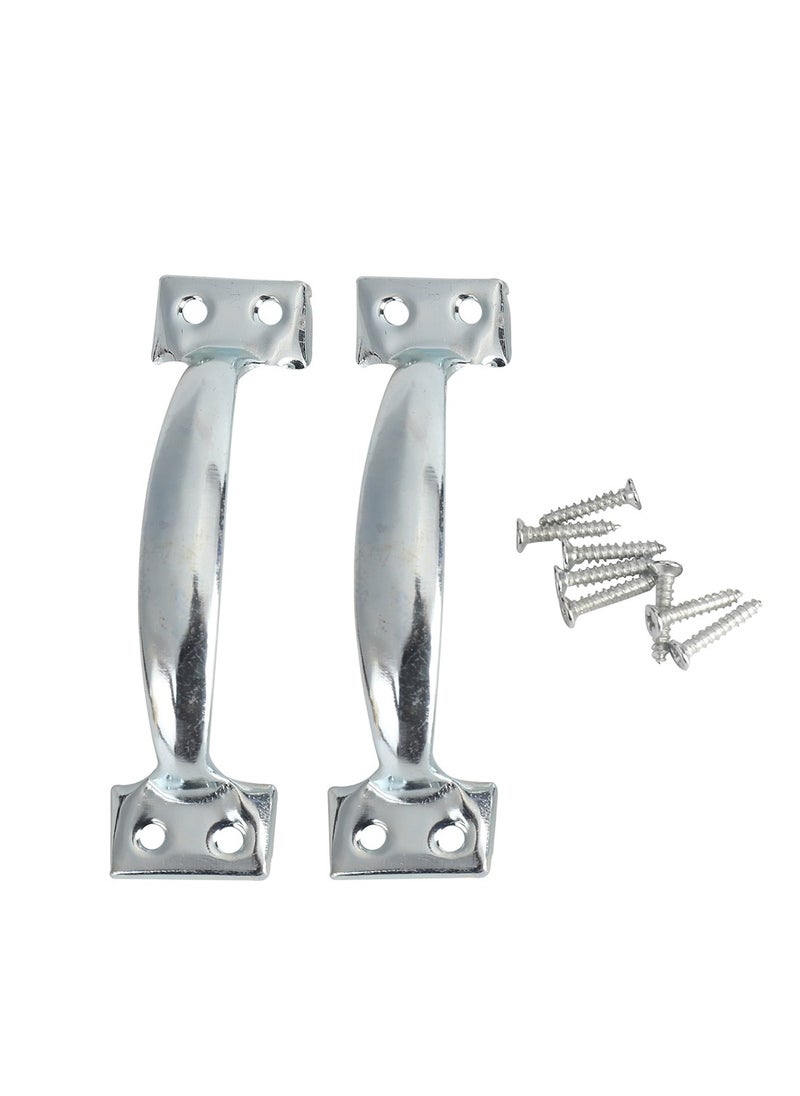 LAWAZIM Modern Stainless Steel Door Handle Set - Sleek Modern Easy-to-Install Screw on 4inch Pull Handles for Interior and Exterior Doors Gates Cupboards Furniture and Cabinets - Pack of 2  - Image 1