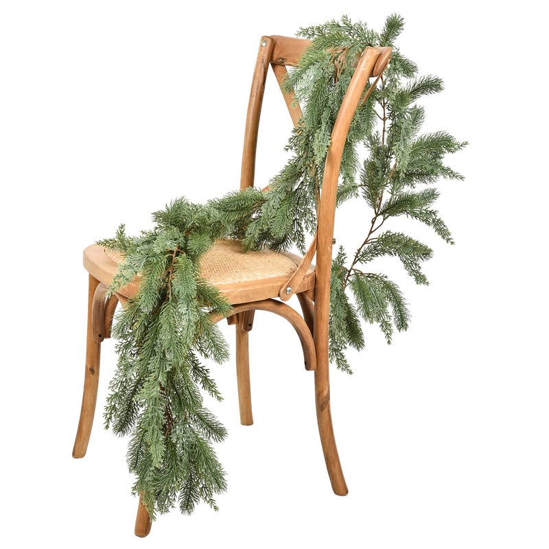 DearHouse Pine Christmas Garland6Ft WinterArtificial Greenery Garland for Holiday Season Mantel Fireplace Table Runner Centerpiece Decor