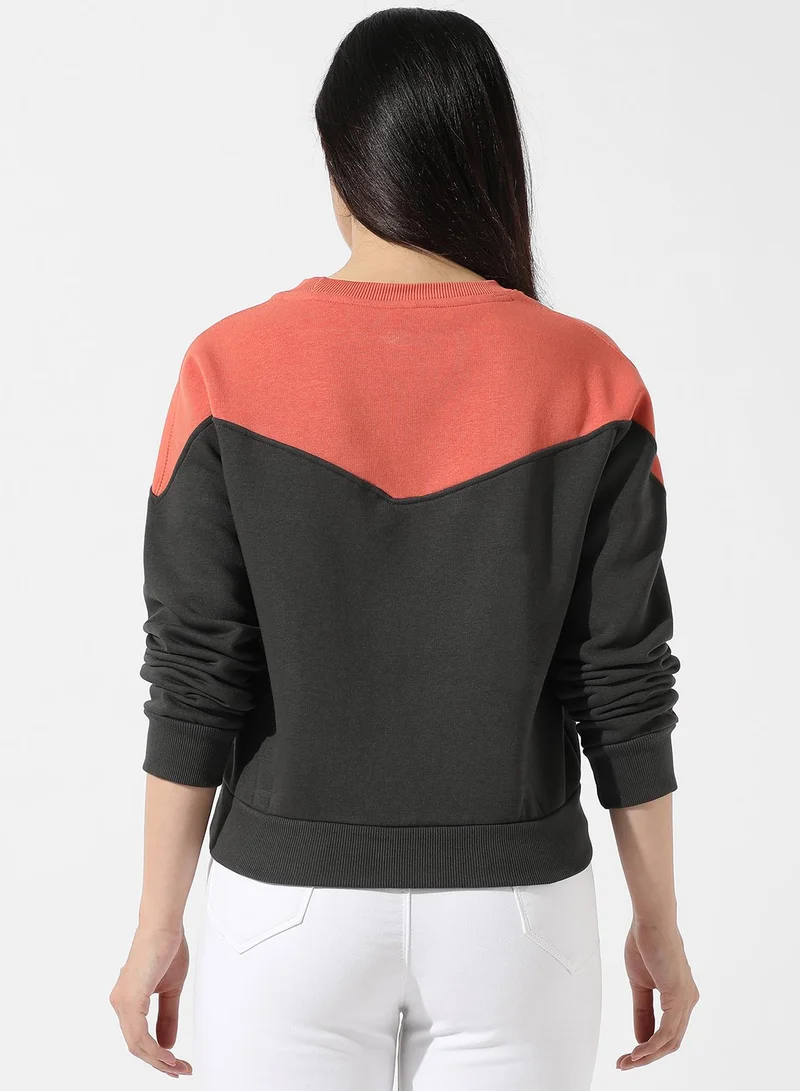 Pinacolada  Women's Colourblocked Crew Neck Top for Women | Best Price UAE