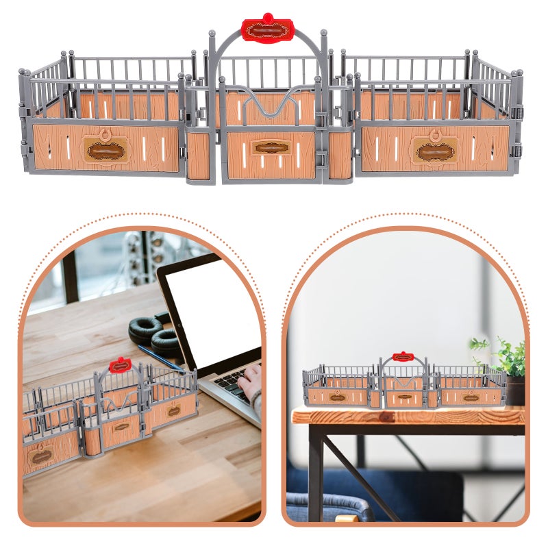 Farm Fence Toy Horse Fence Model Diy Scene Sand Table Layout Prop Simulation Scene Prop - Image 2