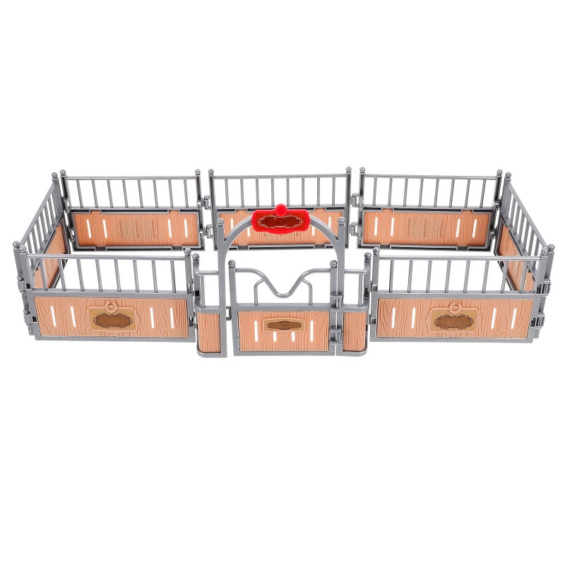 Farm Fence Toy Horse Fence Model Diy Scene Sand Table Layout Prop Simulation Scene Prop - Image 1