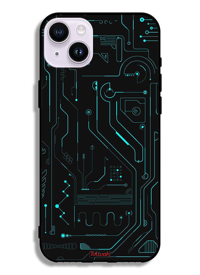 Apple iPhone 14 Protective Case Digital Art Circuits Minimalism Multiple Display