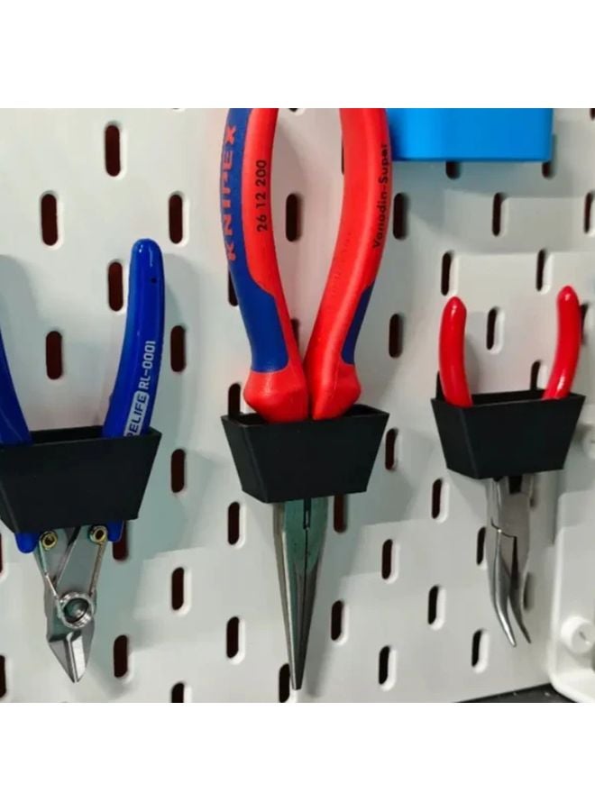 1pc Black Hole Board Pliers Holder Tool Storage Rack Bracket Accessory - Image 3