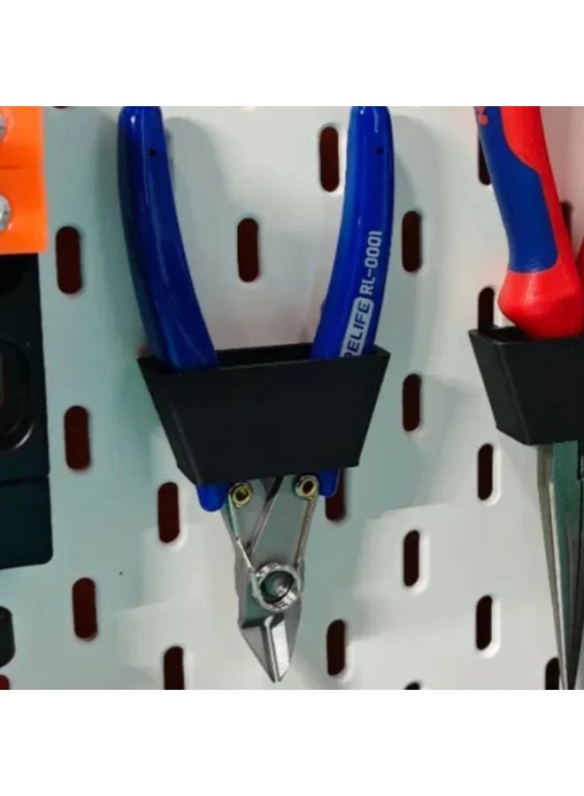 1pc Black Hole Board Pliers Holder Tool Storage Rack Bracket Accessory - Image 5
