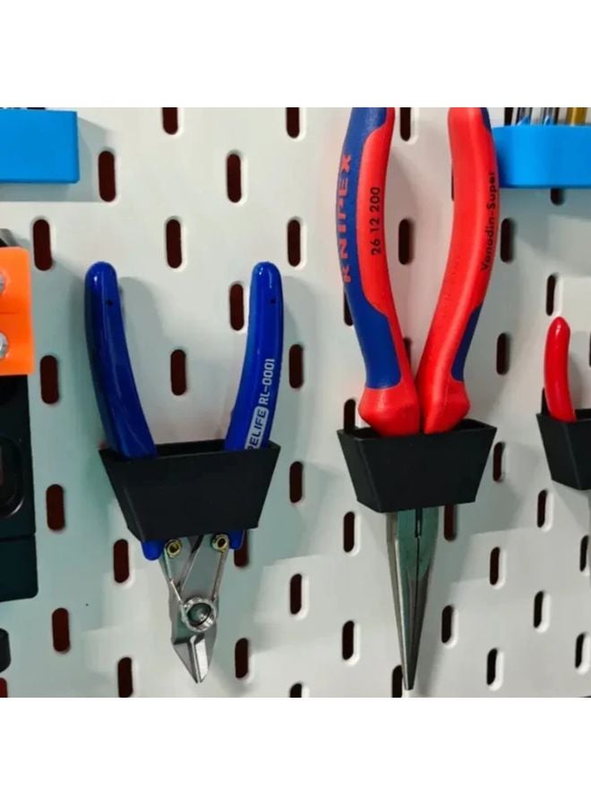1pc Black Hole Board Pliers Holder Tool Storage Rack Bracket Accessory - Image 2