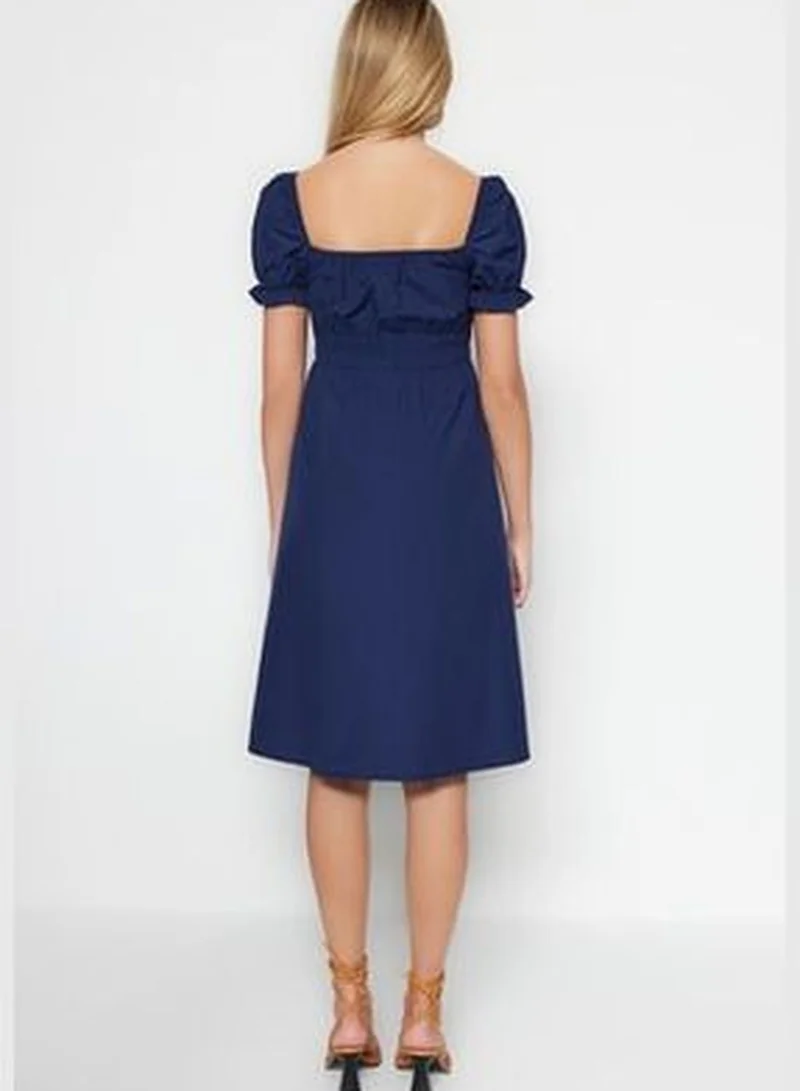 trendyol Square Neck Midi Dress