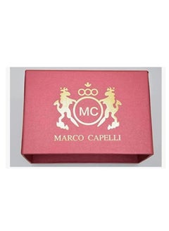 Marco Capelli Necktie With Napkin Box For Men Burgundy-Navy T17  - Image 2