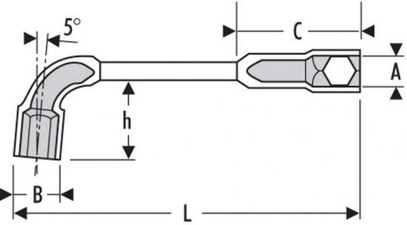 Britool E113379B 17mm Angle Socket Wrench - Image 2