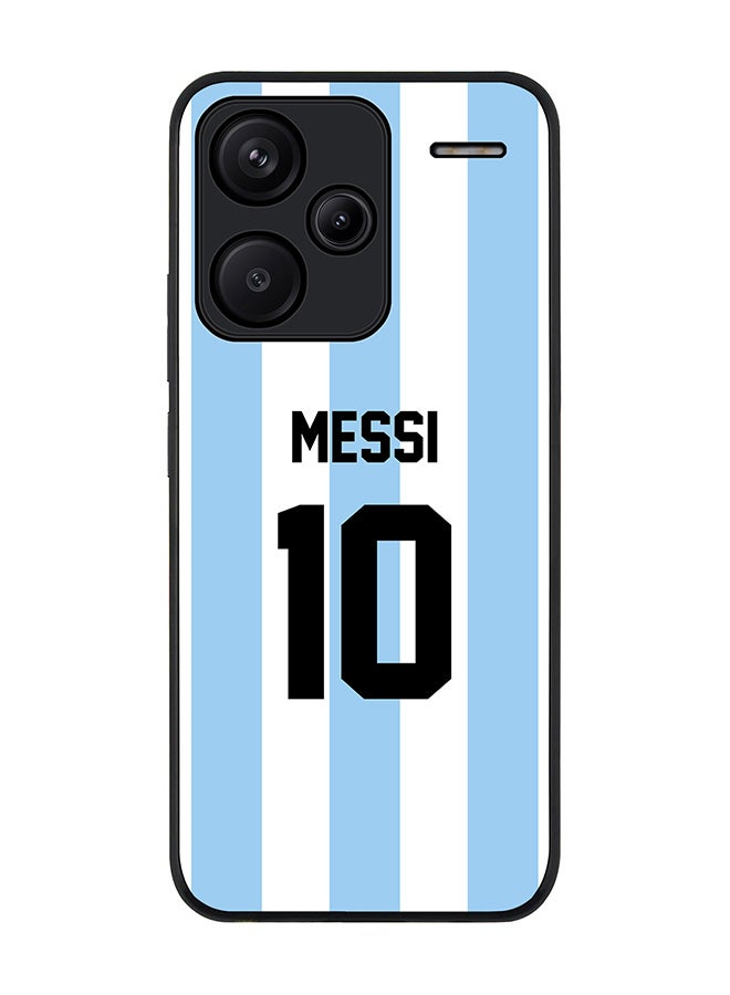 Stylizedd Rugged Black Edge Case for Xiaomi Redmi Note 13 Pro Plus, Slim fit Case Thin Cover -  Football Team - Argentina, Player Name - Messi - Image 1