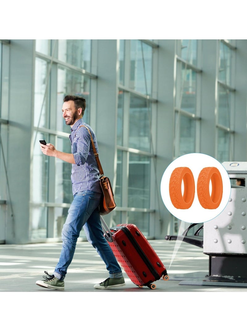 Oasisgalore 8pcs Luggage Wheel Covers Suitcase Wheel Protector Covers Noise Resistant for Most Luggage - Image 2