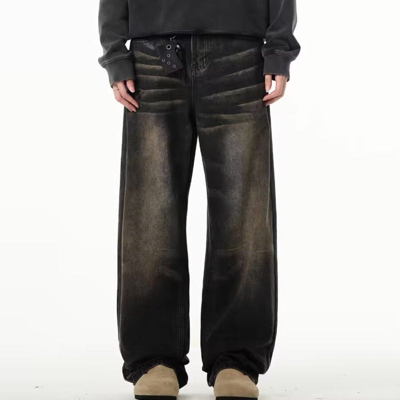 Unisex Classic Denim Jeans Loose Fit Daily Outdoor Wear - Image 2
