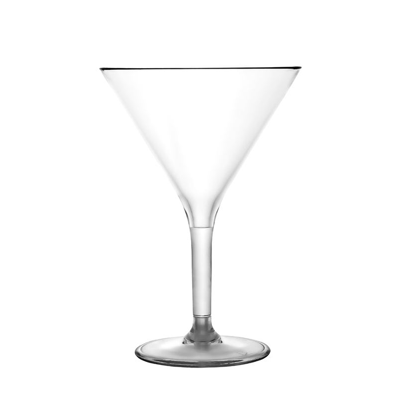 Premium Unbreakable Polycarbonate Martini Glass - Clear, 280 ml