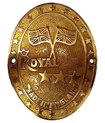 Spedy Brass Golden Emblem Decal Badge for Royal Enfield - Image 1