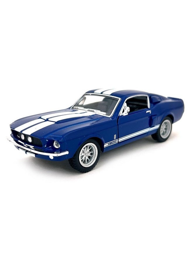 Kinsmart 1967 Ford Shelby Mustang Gt500 Blue 138 Scale 5 Inch Die Cast Model Toy Race Car W Pullback Action  - Image 1
