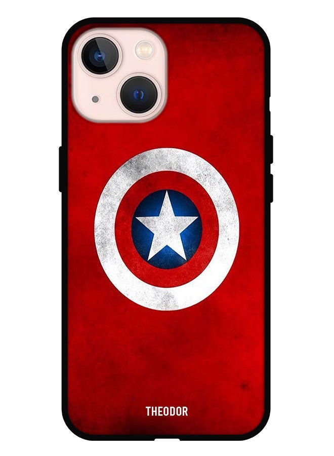 Theodor Protective Case Cover For iPhone 13 Captain American Logo - Image 1