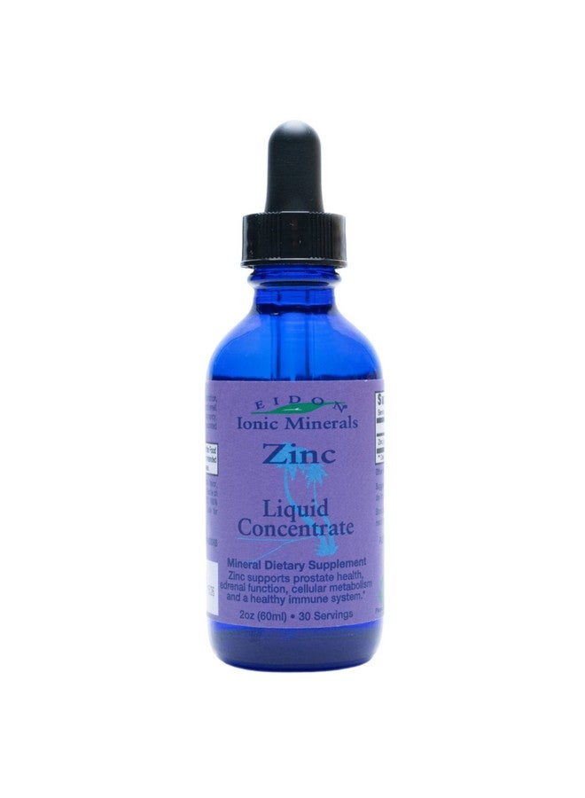 Eidon Ionic Minerals Liquid Zinc Concentrate - Ionic Zinc Supplement Drops for Adults and Kids, Support Immune System, Hair and Skin, Liver and Kidney Health, Relieves Stress - 2 oz - Image 1