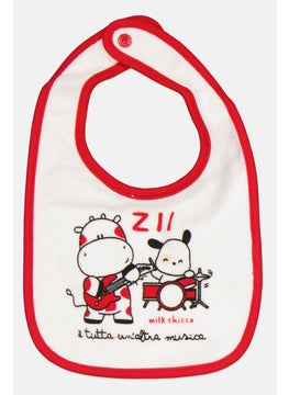 Chicco Toddlers Boy Printed Terry Bib, White  - Image 1