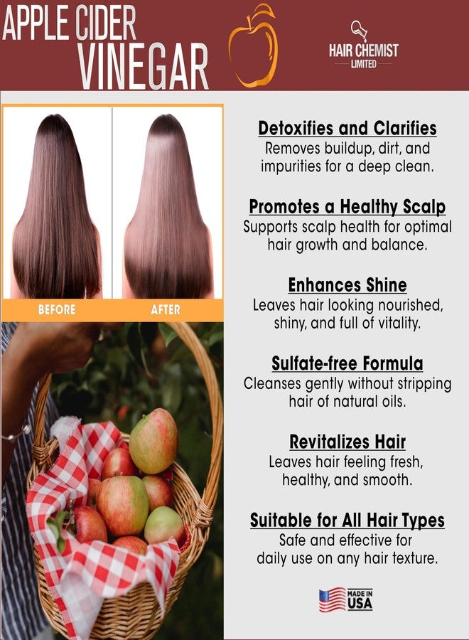 Hair Chemist Apple Cider Vinegar Clarify & Detoxify Clarifying Sulfate Free Shampoo 33.8 Ounces - Image 4