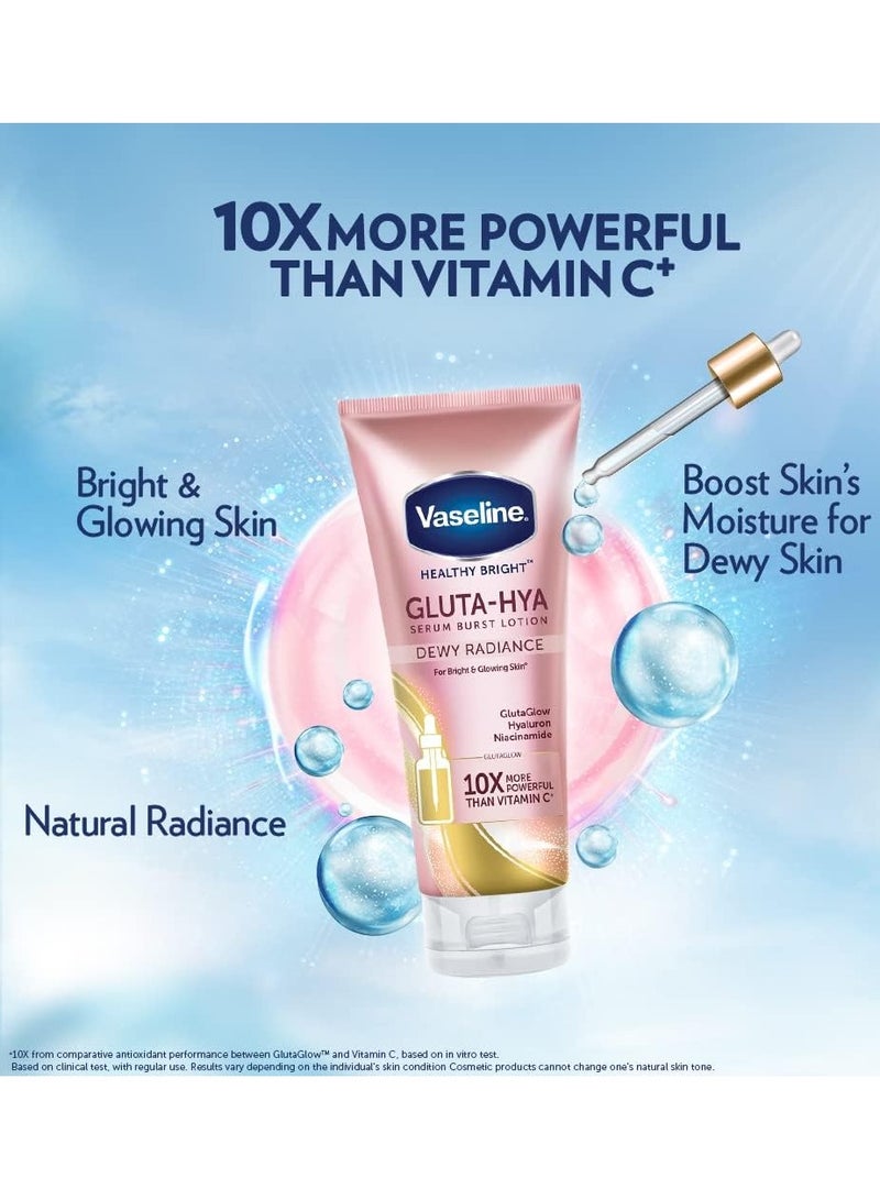 Vaseline Healthy Bright Gluta-Hya Serum Burst Lotion Dewy Radiance 330ml MADE I N THAILAND - Image 5