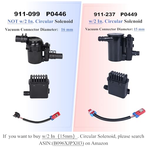 PANNUOSCS Vapor Canister Vent Valve/Solenoid P0446 Fit for 2007-2019 Chevy Silverado 1500 2500 3500/GMC Sierra 1500 2500 3500 Fuel Tank Vapor Emission Canister Vent Solenoid CVS191 911-099 23103351 - Image 2