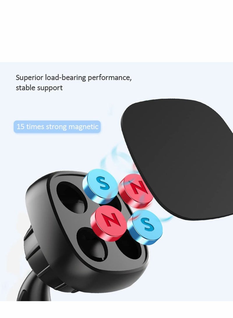 360° Adjustable Magnetic Car Phone Holder - Strong Grip for iPhone & Samsung - Dashboard Mount for Safe Driving - Image 3