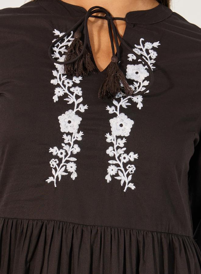 Styli Embroidered Peasant Dress  - Image 4