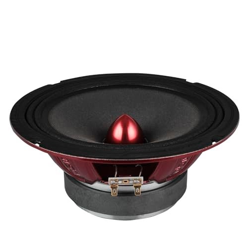 DS18 PRO-X8BM Loudspeaker - 8", Midrange, Red Aluminum Bullet, 550W Max, 275W RMS, 8 Ohms - Premium Quality Audio Door Speakers for Car or Truck Stereo Sound System (1 Speaker) - Image 5