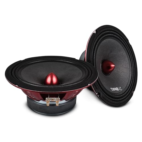 DS18 PRO-X8BM Loudspeaker - 8", Midrange, Red Aluminum Bullet, 550W Max, 275W RMS, 8 Ohms - Premium Quality Audio Door Speakers for Car or Truck Stereo Sound System (1 Speaker) - Image 2