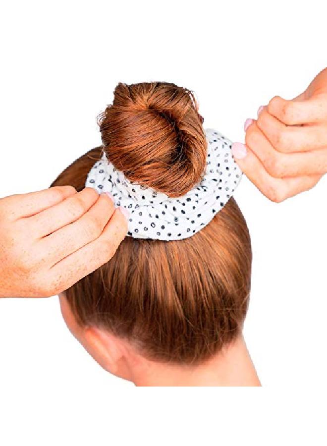 Kitsch Ultra Soft Microfiber Hair Towel Scrunchies For Frizz Free Heatless Hair Drying Towel Scrunchies Large Thick Hair Ponytail Holder Hair Microfiber Towel Scrunchies 2 Pack (Micro Dot)  - Image 1