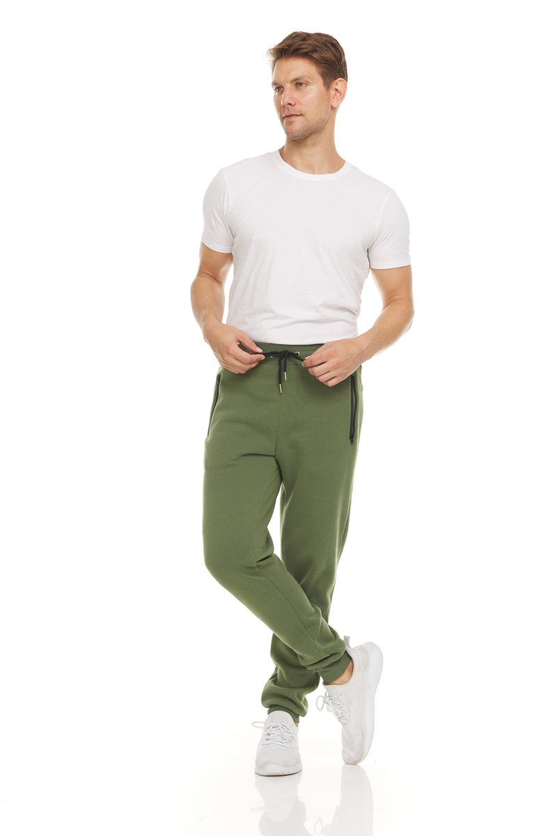 PURE CHAMP Mens 3 Pack Fleece Active Athletic Workout Jogger Sweatpants for Men with Zipper Pocket and Drawstring Size S-3XL (Small, Set 3) - Image 2