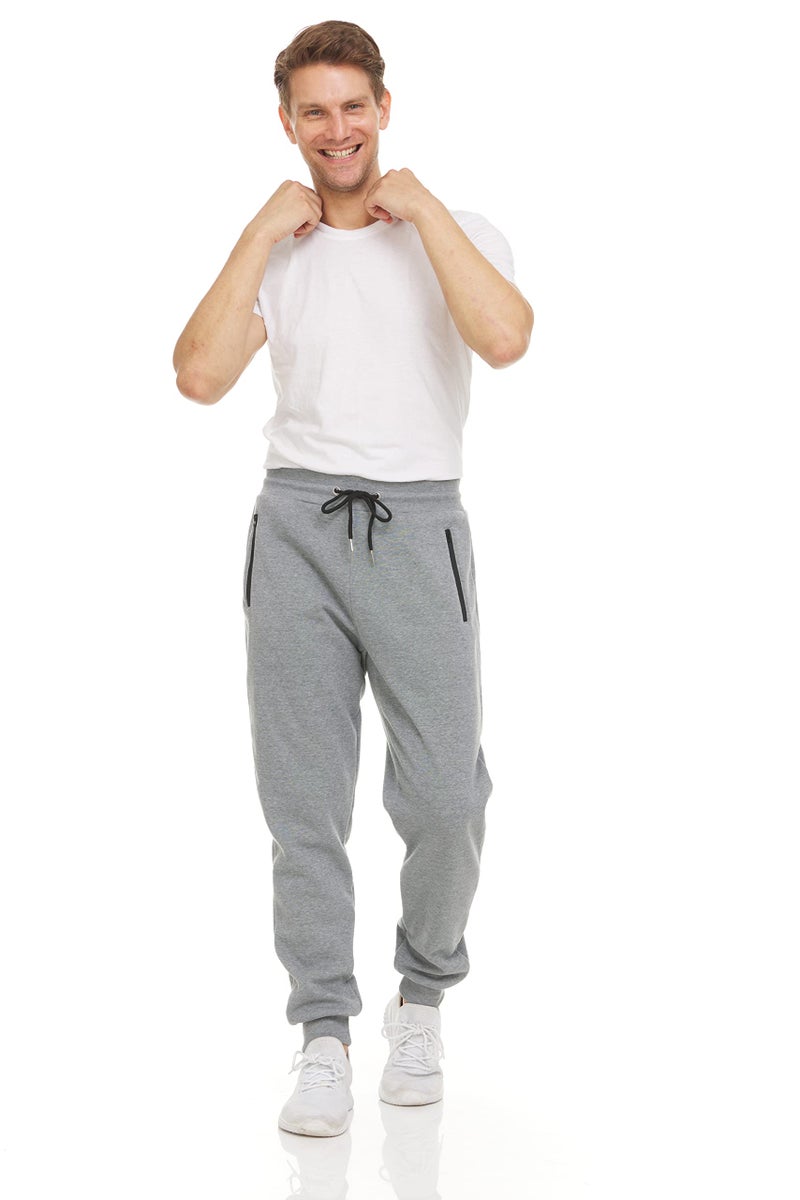 PURE CHAMP Mens 3 Pack Fleece Active Athletic Workout Jogger Sweatpants for Men with Zipper Pocket and Drawstring Size S-3XL (Small, Set 3) - Image 5