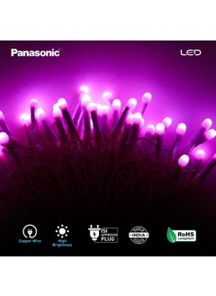 Panasonic Panasonic Deco Fancy 10 Mtr LED String Light for Diwali Decorative LED String Light for Ganesh Chaturthi Christmas Decoration Light Pink  - Image 4