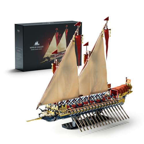 Nifeliz Galley Sailing Ship Building Set for Adults GalleassStyle Flagship Model Set for Display and Collection Ideal Gift for Ship Enthusiasts 1536 PCS NF10338 - Image 1
