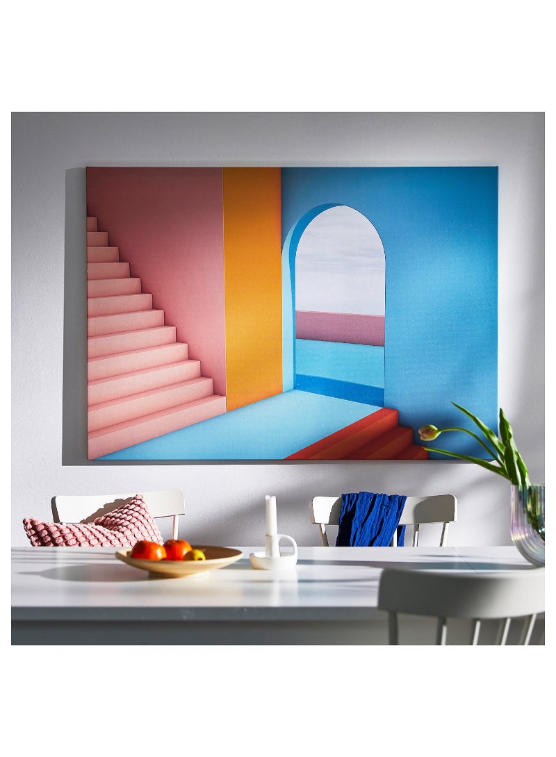 IKEA FRAKTA Picture with frame - doorway/black - 140x100 cm - Image 3