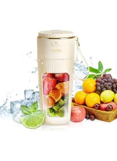 Portable Juicer Mini Blender For Shakes and Smoothies 340ml Personal 10 Blades Blender USB Rechargeable with Detachable Straw