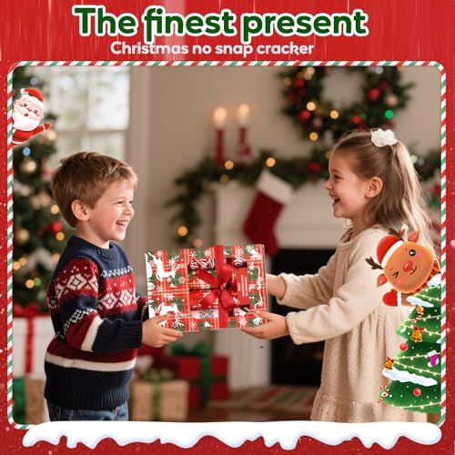 Atonofun 12 Pack Christmas NoSnap Party Table Favors with Christmas Character Design with Party Hat Joke Little Gift Inside for Xmas Gift Holiday Dinner Traditions Supplies - Image 5