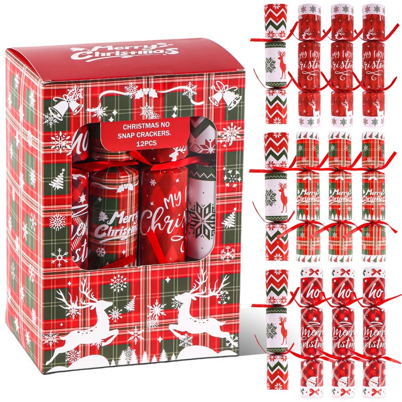Atonofun 12 Pack Christmas NoSnap Party Table Favors with Christmas Character Design with Party Hat Joke Little Gift Inside for Xmas Gift Holiday Dinner Traditions Supplies - Image 3
