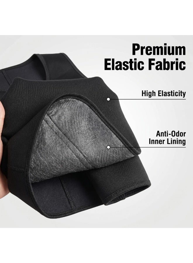 DAILYLIFE Men's Waist Trainer Tummy Shaper Compression Vest Slimming Gym Neoprene Body Shaper Invisible Under Clothes Weight Loss Support - Size L - Image 4